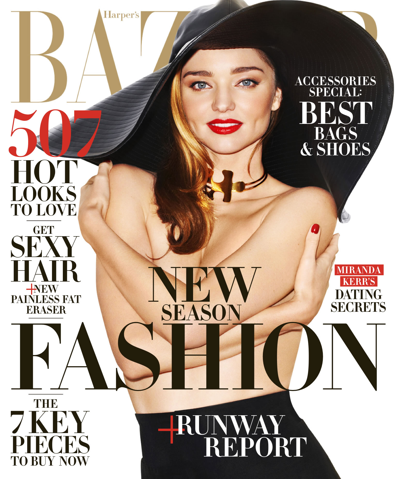 Miranda Kerr出镜《Harper’s Bazaar》2024年2月美国版杂志  掌镜摄影师 Terry Richardson 