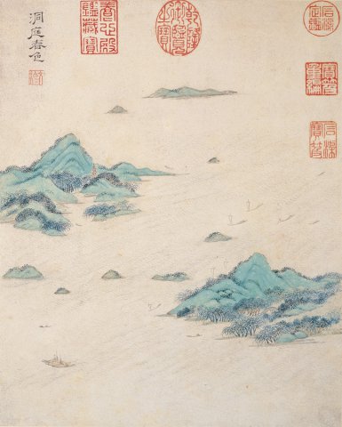 文伯仁国画山水作品