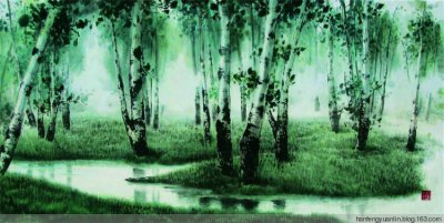 孙文松国画山水作品