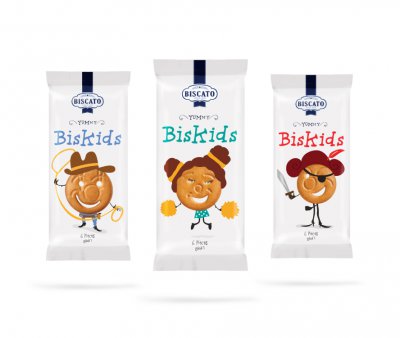 Biscato Biskids饼干包装设计