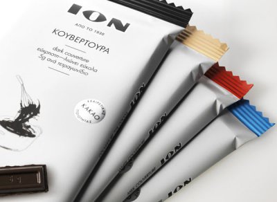 ION黑巧克力系列简洁包装设计欣赏