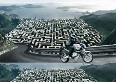 宝马motorrad广告设计：找到自己的出路