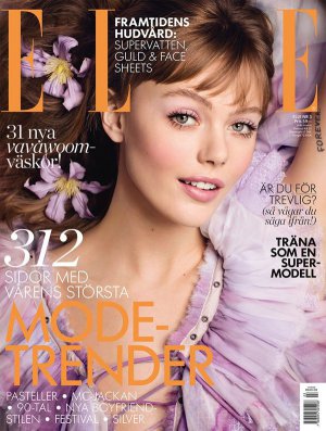 超模Frida Gustavsson 演绎 Elle 时尚杂志瑞典版