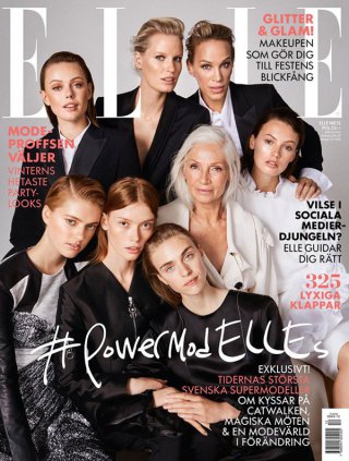 17位瑞典历史上最著名的超模齐聚共同演绎《Elle》时尚杂志大片