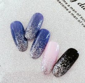 闪粉渐变美甲教程 blingbling渐变美甲