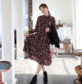 韩版碎花连衣裙图片 小碎花连衣裙