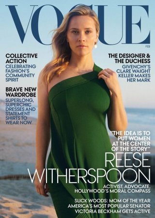 Vogue 2024年2月刊时尚杂志摄影图片 影星Reese Witherspoon出镜演绎