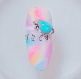 橙花美甲教程 花朵美甲教程