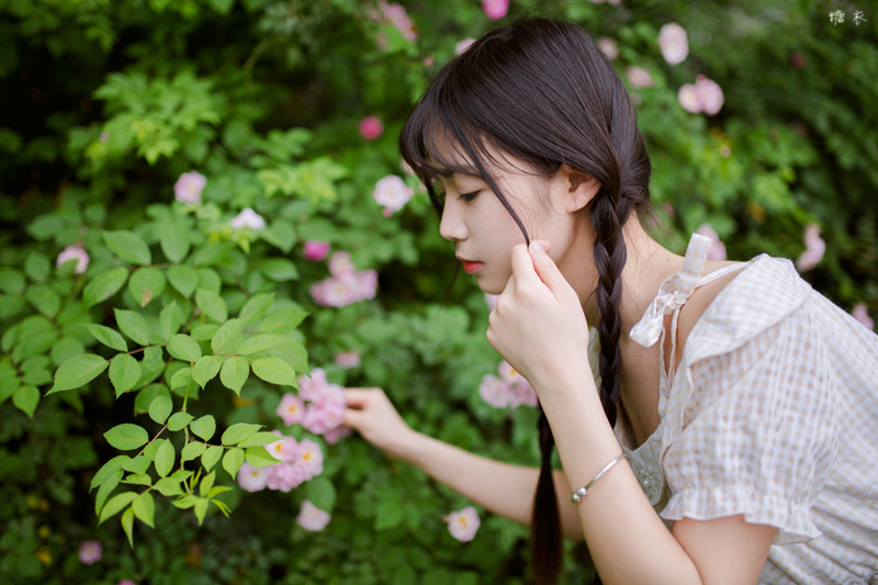清新人像摄影 糖衣摄影蔷薇与小雨