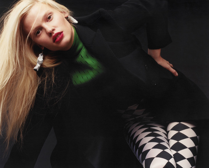 超模Lara Stone v杂志复古写真