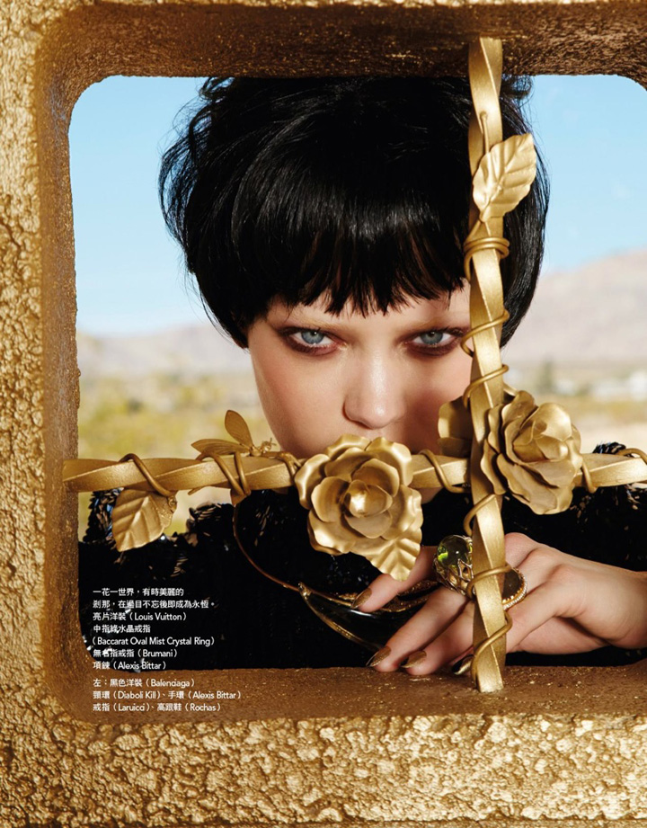 《Vogue》杂志 超模Diana Moldovan 演绎金属风时尚大片