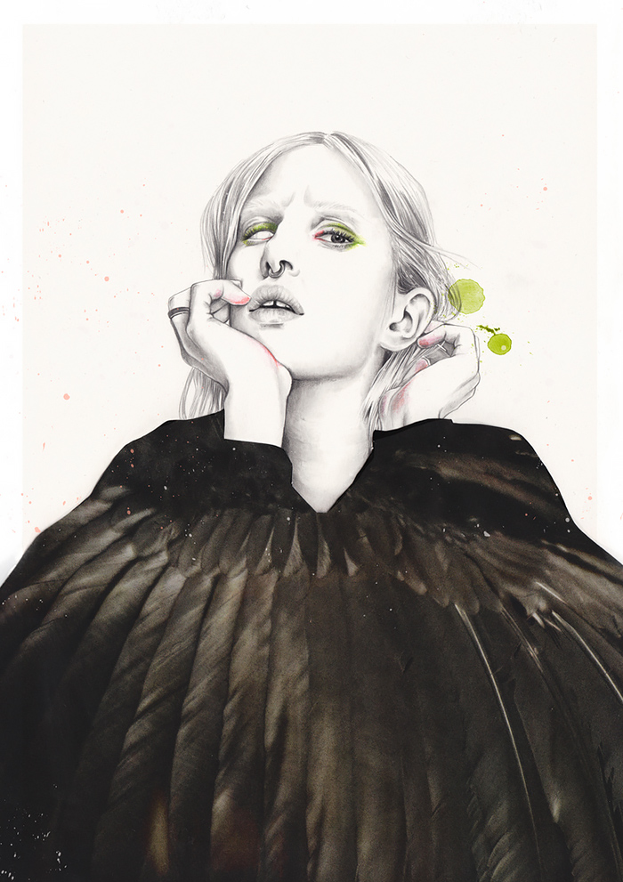 Esra R&#248;ise水彩人物插画