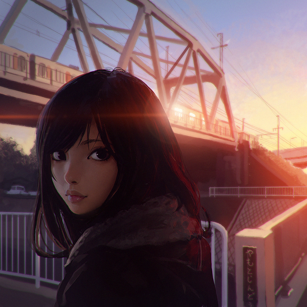 Ilya Kuvshinov女孩肖像插画