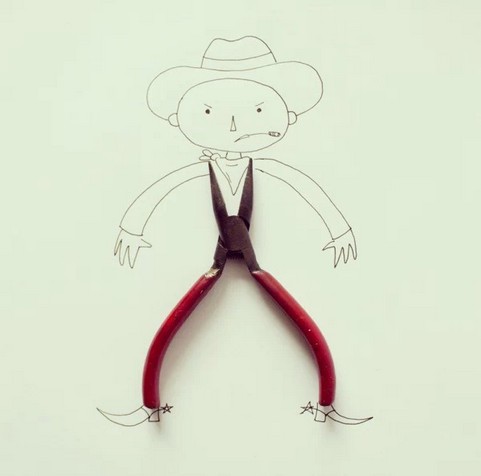 Javier Pérez实物配景简笔画