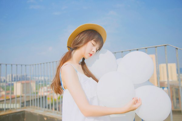 汽球恋人唯美摄影