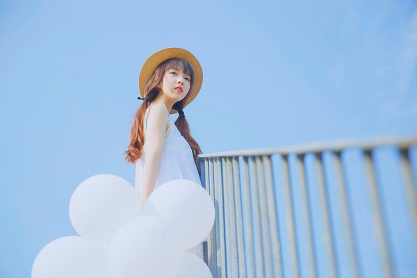 汽球恋人唯美摄影