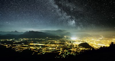 创意意境摄影艺术风光照片展示《夜空印象》