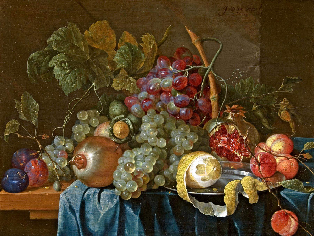 荷兰画家杨·戴维茨·德·希姆（Jan Davidsz. de Heem）静物油画
