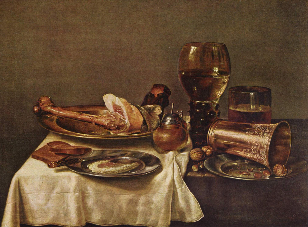 荷兰画家杨·戴维茨·德·希姆（Jan Davidsz. de Heem）静物油画