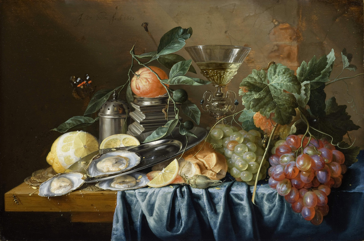 荷兰画家杨·戴维茨·德·希姆（Jan Davidsz. de Heem）静物油画
