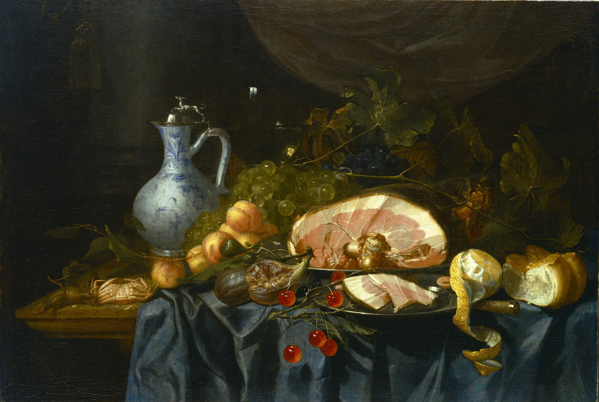 荷兰画家杨·戴维茨·德·希姆（Jan Davidsz. de Heem）静物油画