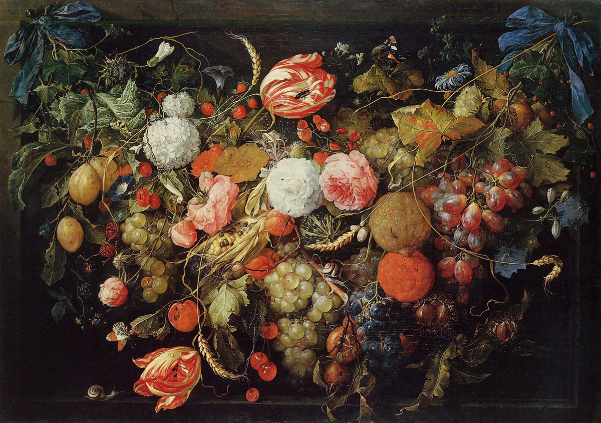 荷兰画家杨·戴维茨·德·希姆（Jan Davidsz. de Heem）静物油画