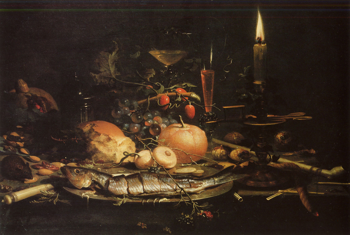 荷兰画家杨·戴维茨·德·希姆（Jan Davidsz. de Heem）静物油画