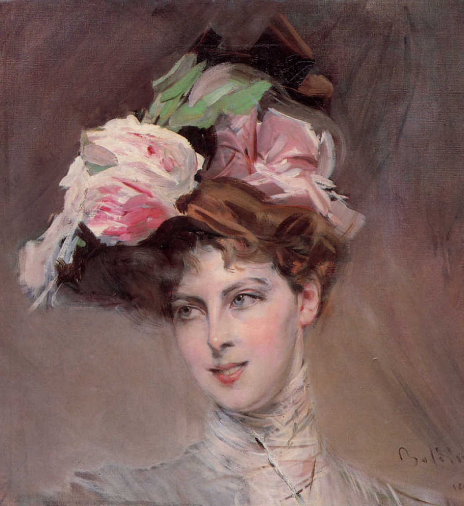意大利画家乔瓦尼·博尔迪尼（Giovanni Boldini）人物油画二