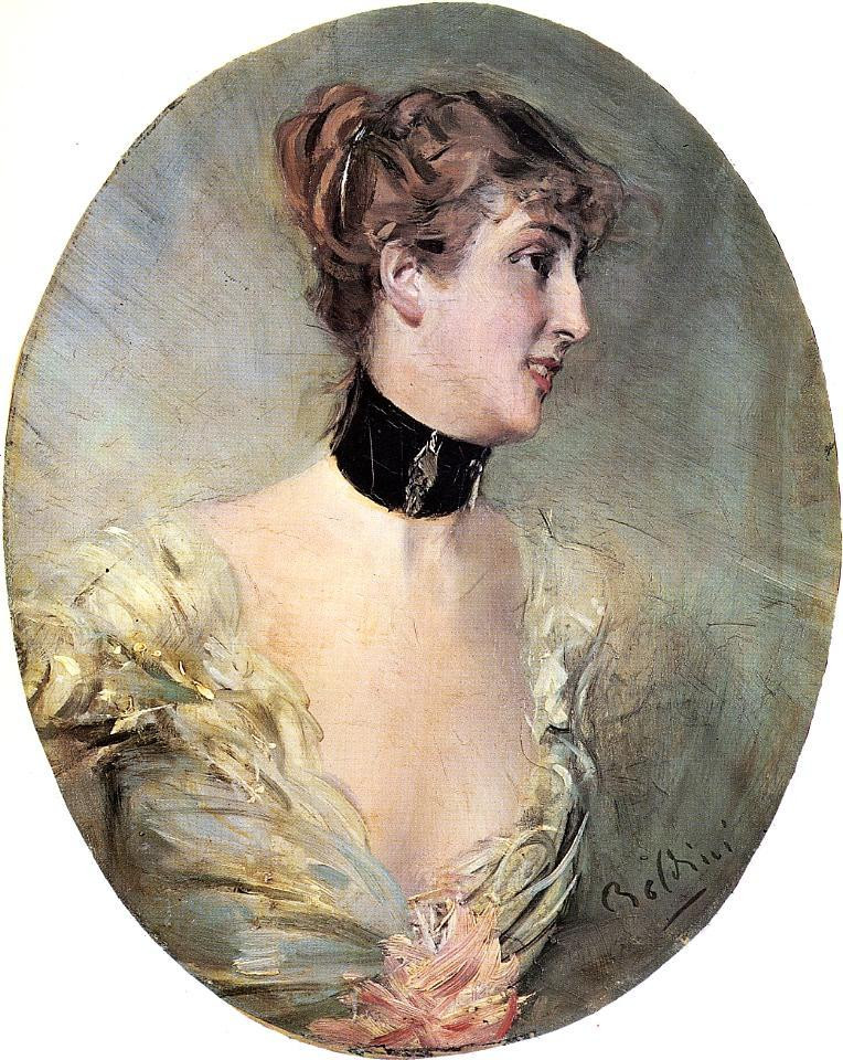 意大利画家乔瓦尼·博尔迪尼（Giovanni Boldini）人物油画二