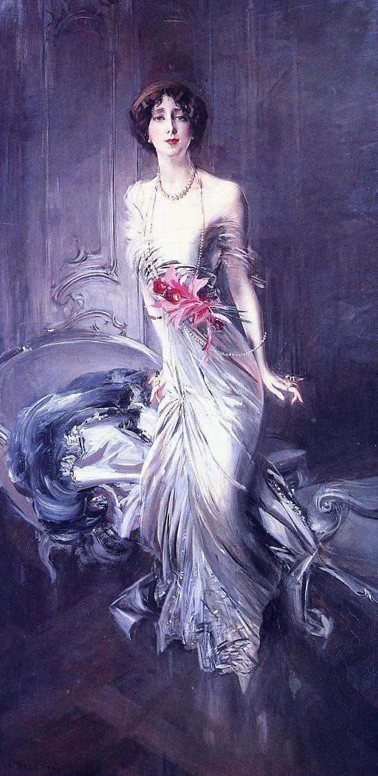 意大利画家乔瓦尼·博尔迪尼（Giovanni Boldini）人物油画二