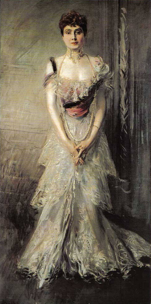 意大利画家乔瓦尼·博尔迪尼（Giovanni Boldini）人物油画二