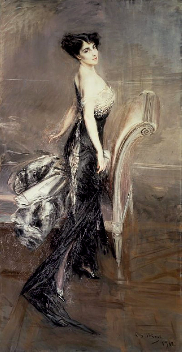 意大利画家乔瓦尼·博尔迪尼（Giovanni Boldini）人物油画二