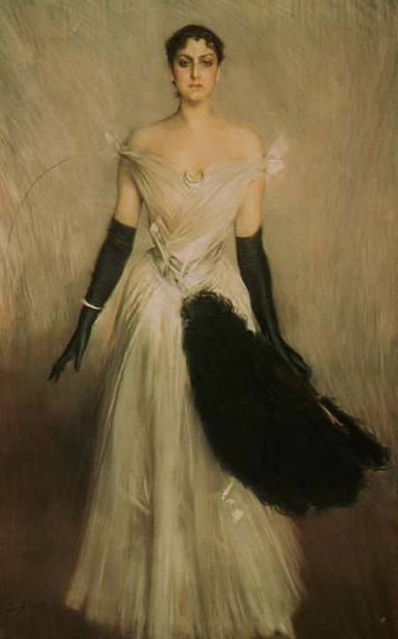 意大利画家乔瓦尼·博尔迪尼（Giovanni Boldini）人物油画二