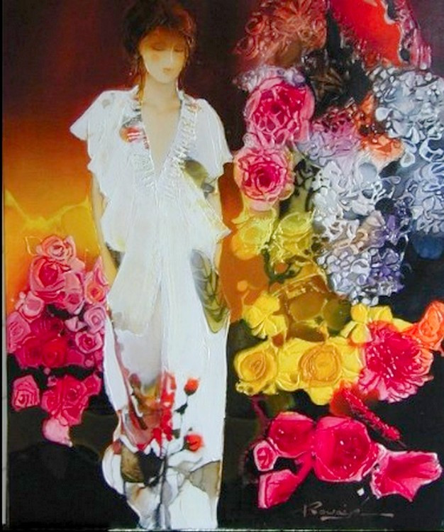 法国画家Joel Rougie人物油画