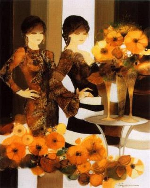 法国画家Joel Rougie人物油画