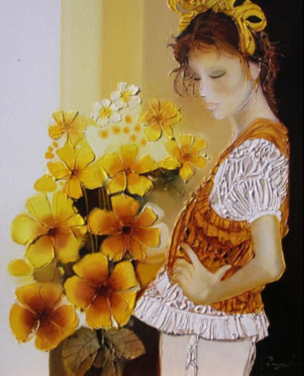 法国画家Joel Rougie人物油画
