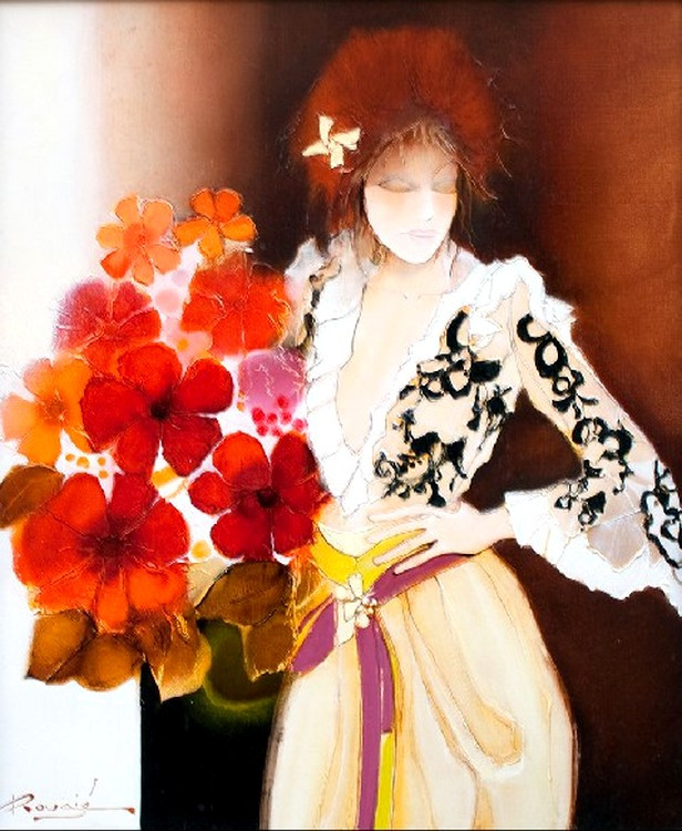 法国画家Joel Rougie人物油画