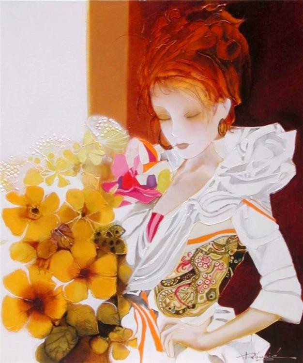 法国画家Joel Rougie人物油画
