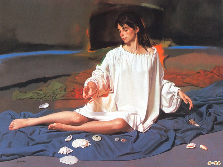 美国威廉·惠特克的（William Whi）人物绘画