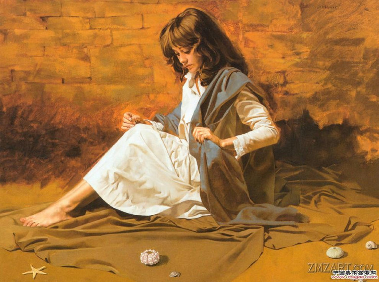 美国威廉·惠特克的（William Whi）人物绘画