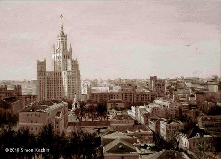俄罗斯Simon Kozhin城市建筑风景油画