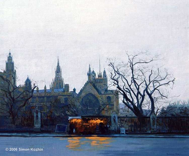 俄罗斯Simon Kozhin城市建筑风景油画