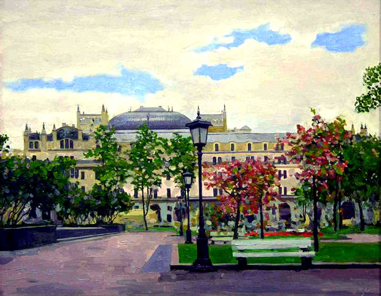 俄罗斯Simon Kozhin城市建筑风景油画