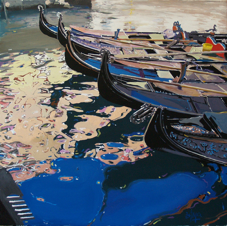 波兰Dariusz Zejmo风景油画:水上之城