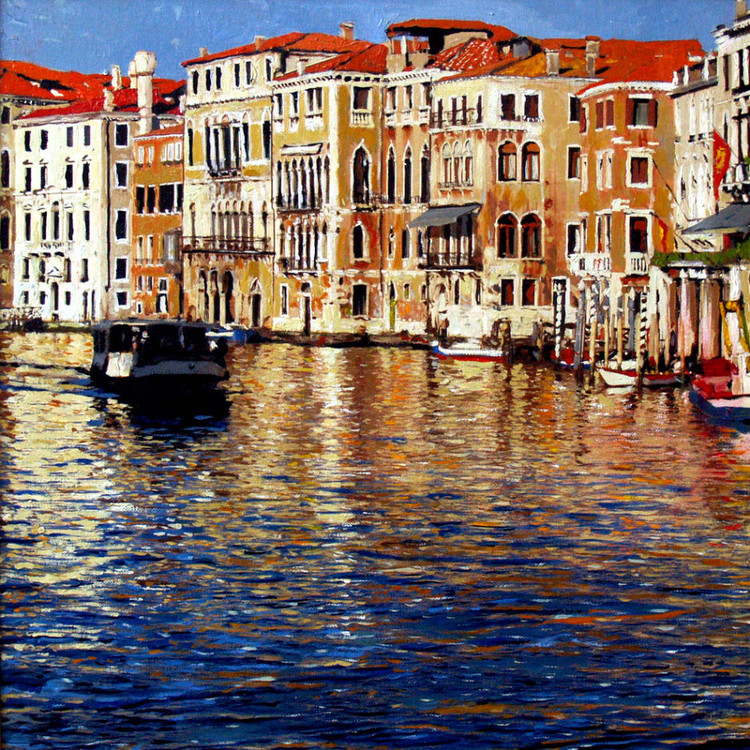 波兰Dariusz Zejmo风景油画:水上之城