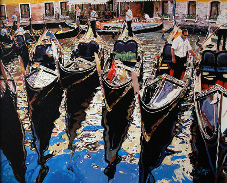 波兰Dariusz Zejmo风景油画:水上之城