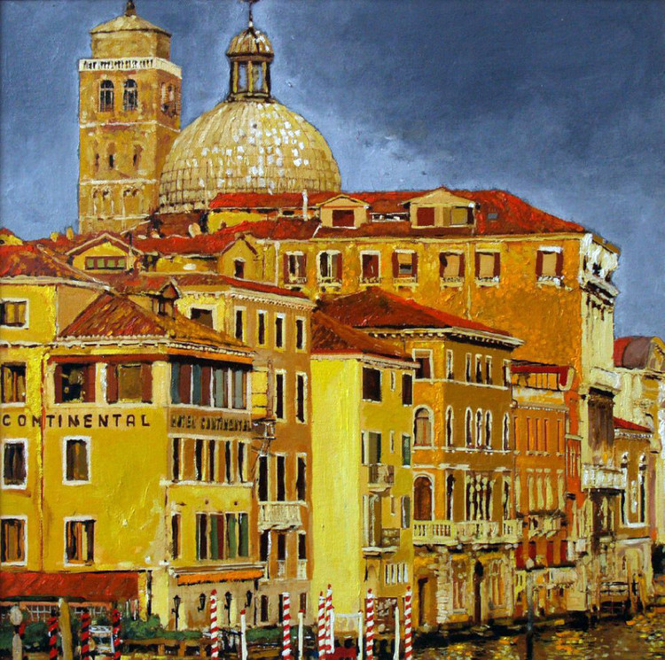 波兰Dariusz Zejmo风景油画:水上之城