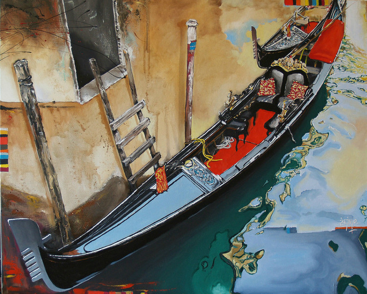 波兰Dariusz Zejmo风景油画:水上之城