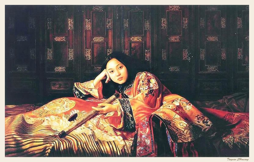 姜国芳油画作品欣赏《清宫紫禁城》