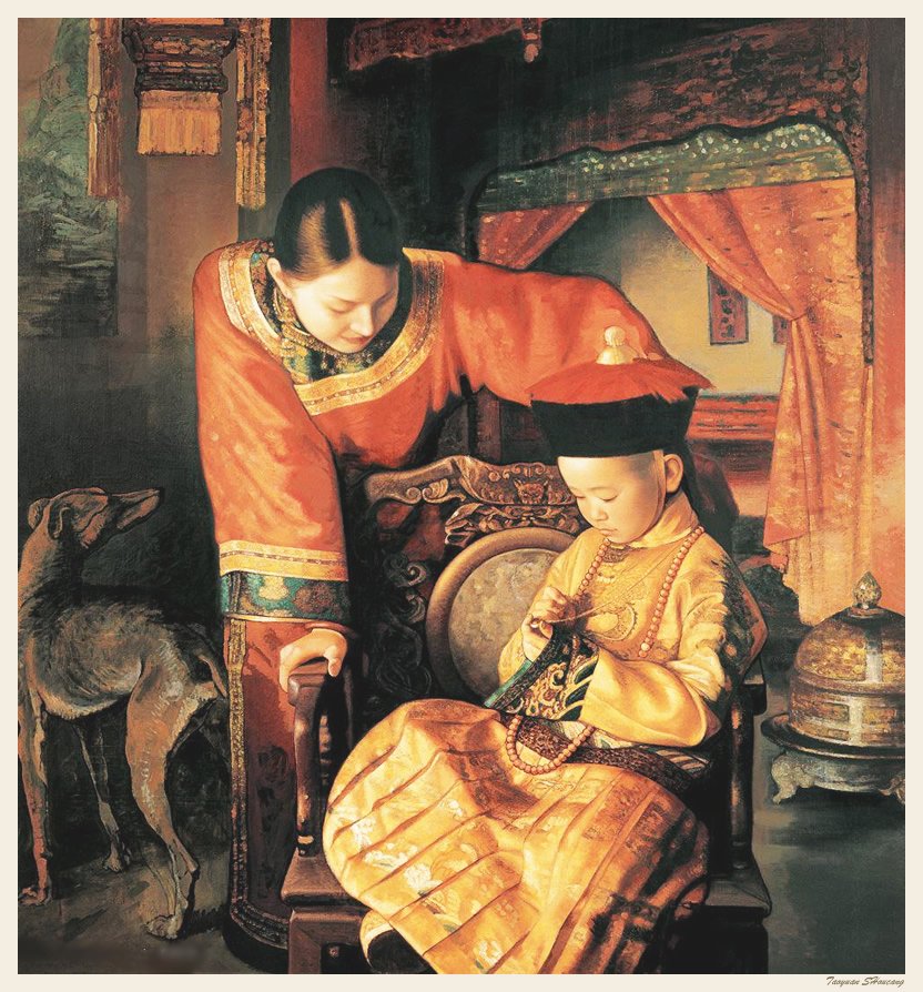 姜国芳油画作品欣赏《清宫紫禁城》